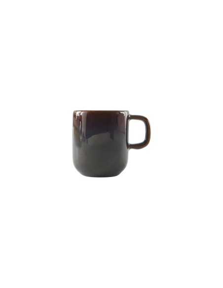Taza De Espresso Redonda Marrón Azul Gres Esmaltado 9 Cl Ø 5,5 Cm Amber Accolade
