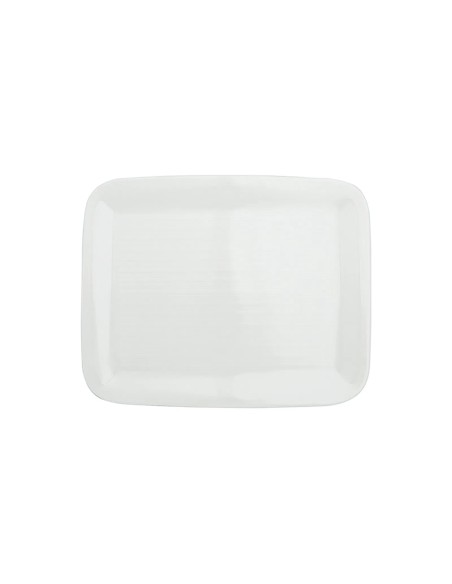 Plato Llano Rectangular Porcelana Blanco 28 Cm Bach Porland