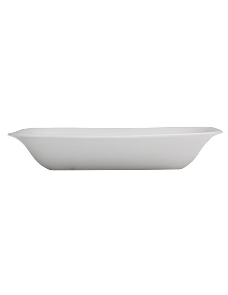 Plato Hondo Rectangular Porcelana Blanco 21 X 18 Cm Bach Porland