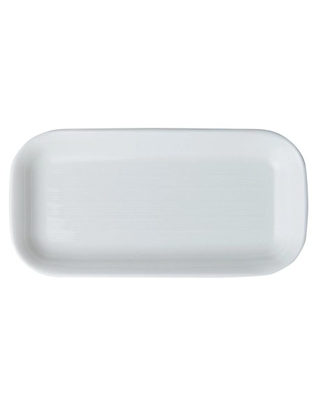 Bandeja Rectangular Porcelana Blanco 23 X 12 Cm Bach Porland