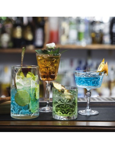 Cup cocktail glass decorated Ø8.8Cm H14cm 26.8cl Tatoo RCR Glassware Italian | Pilsa