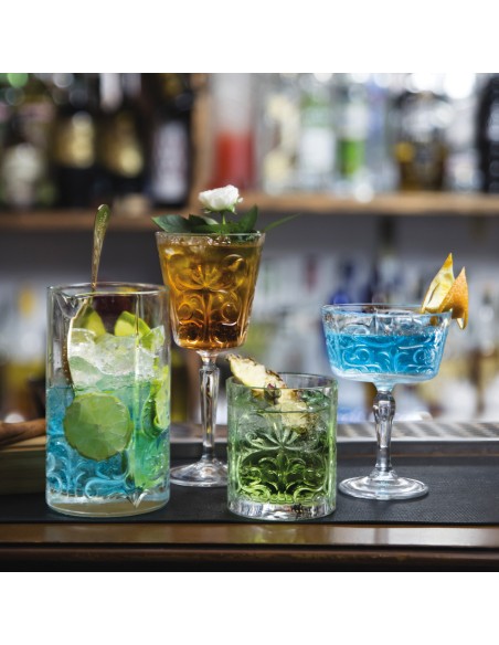 Cup cocktail glass decorated Ø8.8Cm H14cm 26.8cl Tatoo RCR Glassware Italian | Pilsa