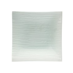 Plato Llano Cuadrado Transparente Vidrio Templado 26X26 Cm Veloutee Pro.mundi