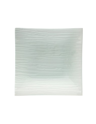 Plato Llano Cuadrado Transparente Vidrio Templado 26X26 Cm Veloutee Pro.mundi