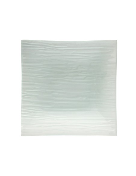 Plato Llano Cuadrado Transparente Vidrio Templado 26X26 Cm Veloutee Pro.mundi